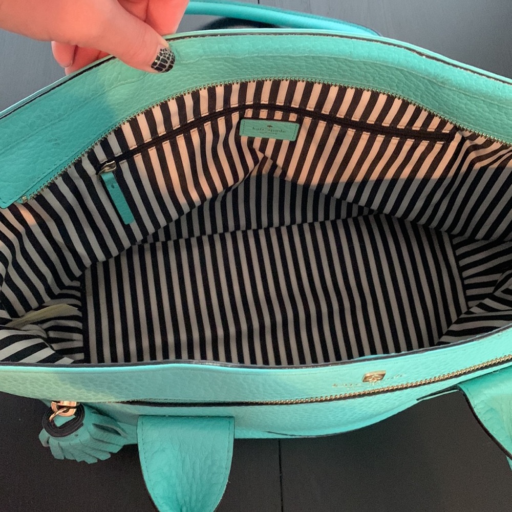 Teal Kate Spade shoulder purse - Picture 4 of 7